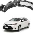 ALMULOO Front Left Fender Liner Panel Compatible with 2017-2019 Toyota Corolla, with Insulation Foam Replace for 5387602660 Driver Side Inner Wheel Liner Splash Shields Guard