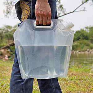 8L Water Storage Bag - Widest Mouth Reusable Water Tank with Detachable Faucet, Transparent BPA-Free Collapsible Container for Camping, Emergency, RV - Easy to Clean & Carry