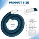 1 1/2" Swimming Pool Filter Hose Replacement Kit, 1.5" Above Ground Pool Filter Hose Suitable for Filter,Pump,Vacuum and Skimmer(6 Feet,2 Pack)