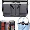 Dry and wet separation,Beach Bags Organizer Insert Compatible with Original XL Bogg Bag,Lightweight Mesh Divider Pouch Insert for Bogg Bag Accessories, 18" x 8.3" x 12.2" Beach Tote Bags