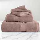 Superior Egyptian Cotton Pile 3-Piece Towel Set, 1 Bath, 1 Hand, 1 Face Towel/Washcloth, Heavyweight, Ultra Soft Luxury Towels, Thick Plush Essentials, Guest Bath, Spa, Hotel Bathroom, Muted Mauve