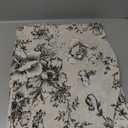 jinchan Floral Kitchen Curtains for Windows 36 Inch Linen Tier Farmhouse Cafe Curtains Country Botanic Small Window Rod Pocket Rustic Flax for Laundry Bathroom RV 2 Panels Black on Beige, Size: 26"W x 36"L (Pack of 2)