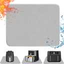 Heat Resistant Mat for Air Fryer, 21 x 24in Heat Resistant Mat for Countertop, Fireproof Silicone Countertop Protector Appliance Slider Hot pod for Air Fryer, Coffee Maker, Toaster, Oven (Grey)