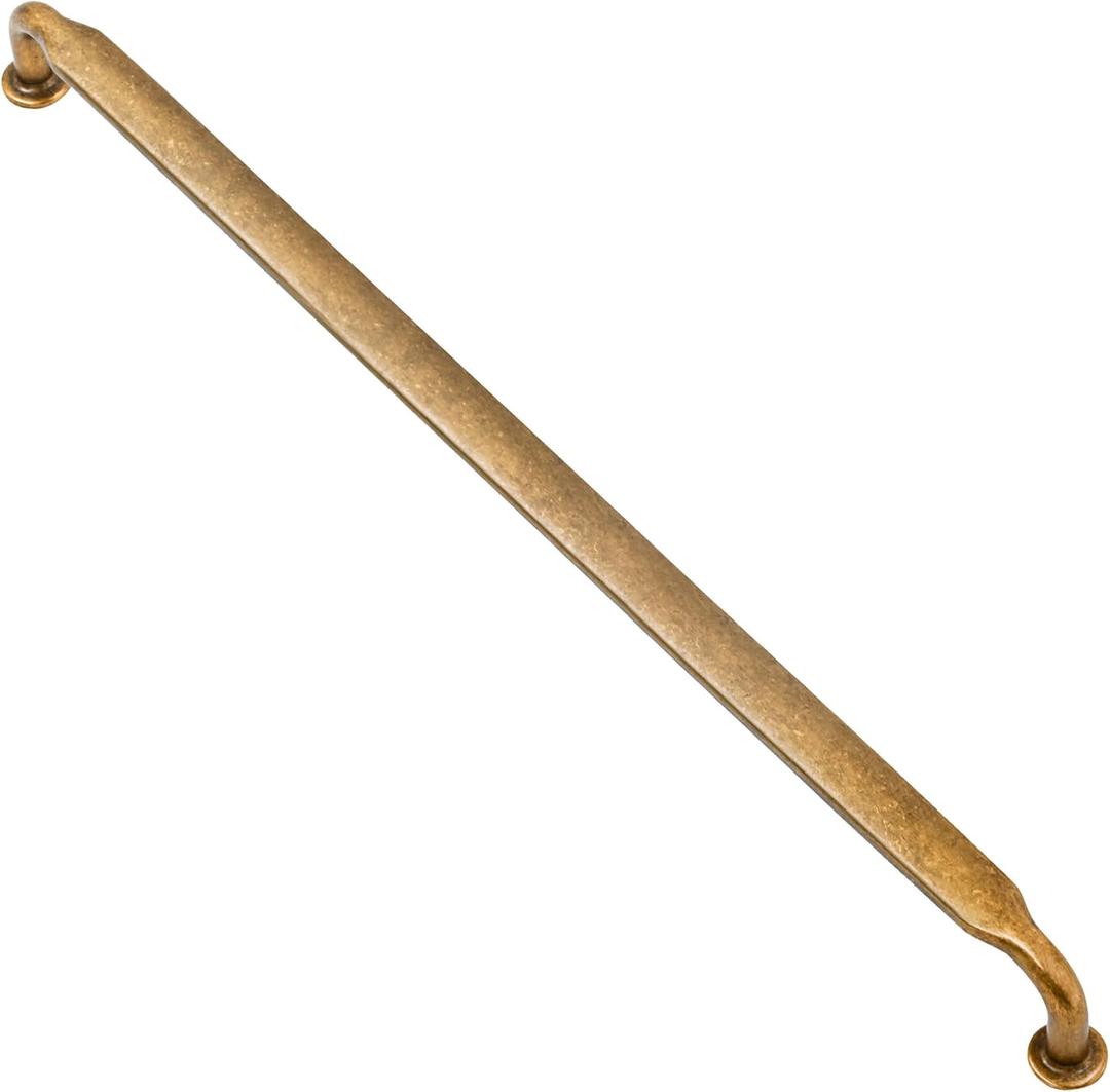 Alzassbg 6 Pack Antique Brass Cabinet Handles, 12-1/2 Inch(320mm) Hole Centers Arch Modern Cabinet Pulls Kitchen Cabinets Hardware for Cabinets and Drawers AL3503AB