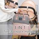 Houscly Diaper Bag Backpack with Changing Station: Pink Baby Bags for Girls Boys New Mom Gifts Paaleras Para Bebe Baby Girl Newborn Essentials Must Haves Baby Shower Gifts Baby Registry