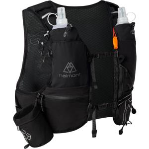 Haimont Hydration Running Vest with Water Bottles for Women Men, Adjustable Lightweight 8L Water Backpack with Soft Flasks for Trail Running (Small, Black)