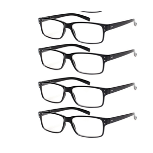 NORPERWIS Reading Glasses 5 Pairs Quality Readers Spring Hinge Glasses for Reading for Men and Women (4BLACK, 6.00)