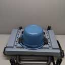 Sangohe Bedside Commode, Portable Toilet for Elderly, Rolling Commode with Wheels, Rear Locking Wheels, Bariatric Bedside Commode, 7-qt Commode Bucket Included, Extra Wide Seat, 601A