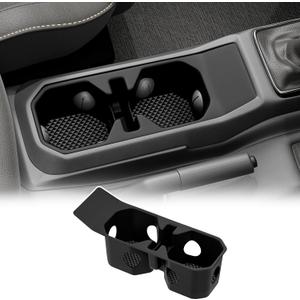 Center Console Cupholder Organizer for 2018-2025 Jeep Wrangler JL JLU 4XE/Gladiator JT Center Console Cupholder Insert Storage Tray for Wrangler&Gladiator(Center Console Cupholder Organizer)