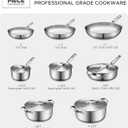 Titanium Cookware set | Hammered Titanium pans for cooking with Lids | 14 Pcs | Non-Toxic Skillet |PFAS/PFOA/PTFE Free | Dishwasher&Oven Safe | Kitchen Induction Compatible au gratin pan