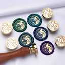 2 x YOLAKIS Alphabet S Wax Seal Stamp Magical Girl Style Initial Letter S Wax Stamp Brass Head Ideal for Decorating Christmas Cards Envelopes Gift Wraps Wedding Invitations(Magic S)