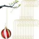 LEIFIDE 30 Pcs 9.5'' Large Christmas Ornament Hanger Hooks Outdoor Metal Wire Christmas Tree Hooks S Shaped Hangers for Tree Hanging Decoration Balls Party Supplies(Gold)