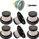 6 Pack Hepa Filters Replacement Compatible with Mini Vacuum Cleaner as Seen on TV. Washable and Durable Filters Works with Compact Cordless Vacuum. (Vacuum isn't Included