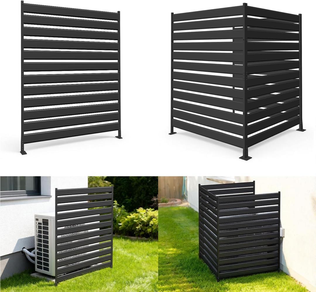 48" H×38" W（2 Panels） Privacy Fence Panels, AC Unit Fence