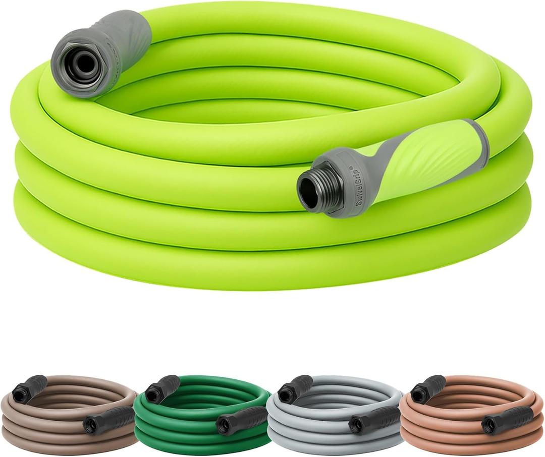 Flexzilla Garden Hose with SwivelGrip, 5/8 in. x 25 ft., Lightweight All-Weather Water Hose, Durable and Flexible, Leak-Free Connections (Chartreuse)