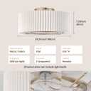 20" Caged Low Profile Ceiling Fan with Light, Flush Mount Boho Ceiling Fan with Light Remote Control, Bladeless 6 Speeds for Bedroom, Nursery, Living Room
