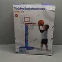 Toddler Basketball Hoop, Adjustable Height Indoor Basketball Hoop for Kids 1-3, Foldable Mini Basketball Goal with 3 Balls, Outdoor Poolside Sport Toy, Birthday for Baby Boys Girls