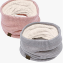 Chalier 3 Pack Neck Warmer for Women Cold Weather Knit Winter Scarf Thick Infinity Neck Gaiter for Men Women (Pink, Gray, White)