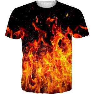 RAISEVERN Unisex Summer T-Shirts Crewneck Cool Short Sleeve Funny Graphic Print Top Casual Tees (L)