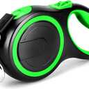 Segarty Retractable Dog Lead for Large Dogs, Pet Leash 26 Feet Long for Medium Large Pets Under 110Lbs, No Tangle Nylon Tape and 1 Button Break & Lock Heavy Duty Leads for Training Running (Green)