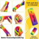 3PCS Butter Squishy Stress Toy,Soft Novelty Toy,Realistic Butter Stick Fidget, Slow Rising Soft Squeeze Toy for Adults Stress Relief & Anxiety Relief (Random 3 Dazzling Colors)