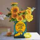 LIFFY Book Vase for Flowers, Ceramic Flower Vase Bookshelf Decor, Unique Book Shape Decration Vase Bookend Gift for Book Lovers(Teal Blue, Wizard of Oz)