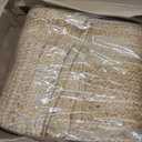 KEMA Jute Braided Area Rug, 5x7 Feet (60x84 Inches) Rustic Vintage Braided Reversible Rectangular Rug, Shag Rugs for Bedroom, Jute Kitchen, Living Room