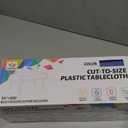 CXPSINC 54 Inch X 300 Feet Plastic Table Cover Roll Disposable Tablecloth with Slide Cutter for All Type/Shape Tables | Picnic, Party, Banquet, Birthdays, Weddings (Blue, 300 Feet)