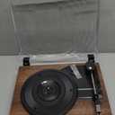 Vintage Wooden Record Player with Bluetooth 3-Speed Belt-Driven Turntable Built-in Speakers, Beginner Friendly Retro Phonograph for Home Decor, for Vinyl Enthusiasts (Walnut Finish)