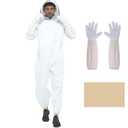 Bee Suits for Men - Sting Proof Bee Keeper Suit with Glove and Ventilated Hood (L for 5'3"-5'7")
