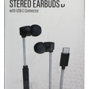 Acoustix Premium Sound Wired Stereo Earbuds with USB-C Connector - Gray / Black