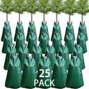 25 Pack Tree Watering Bag, 20 Gallon Slow Release Watering Bag for Trees, Premium PVC Shrub Watering Bag with Heavy Duty Zipper, Sturdy Reusable Drip Irrigation Bag