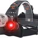 Rechargeable Headlamp 3000 Lumens, 5 Modes Head Lamp for Forehead Zoomable, Super Bright Headlamp for Adults Waterproof, 90° Adjustable