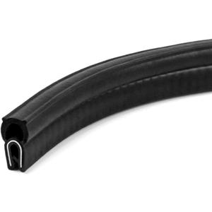 QWORK 20 Feet EPDM Rubber Trim Seal with Top Bulb, Fits Edge 1/16" to 1/8"