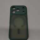 CANSHN Magnetic Compatible with iPhone 17 Pro Case, Upgraded [Full Camera Protection] [Compatible with Magsafe] [Translucent Matte] Shockproof Protective Phone Cover 6.3 Inch - Deep Green