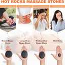 Hot Stones Massage Warmer Kit, 9Pcs Hot Stones Massage Set Portable Hot Stone with Heater, Hot Rocks Basalt Massage Stones for Home Spa Warming Therapy Relaxing