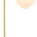 JONATHAN Y Charles Modern Globe Bedside Table Lamp 20.5", Gold/White
