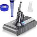 Bonacell 6000mAh 21.6V Replacement for Dyson V8 Li-ion Battery SV10 Compatible with Dyson Animal Battery Replacement Absolute Motorhead Fluffy SV10 Carbon Fiber Vacuum Cleaner