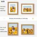 11x14 Picture Frame for 8x10 Photo with White Mat, HD Real Glass 11x14 Vintage Photo Frame, 11 by 14 Poster Frame with Gold Border Horizontal & Vertical Display for Tabletop or Wall Decor (1 Pack)