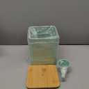 Tioncy Kitchen Canisters for Countertop Set of 3 Metal Canisters Sets with Bamboo Lids Spoon Airtight High Capacity Coffee Tea Sugar Flour Jars with DIY Labels Farmhouse Food Storage(Green,L,M,S)