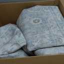 8x10 Blue Cream Neutral Area Rug