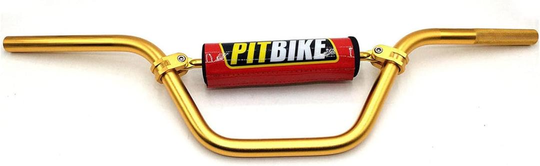 Motorcycle Handlebar 7/8" 22mm Motocross Moto Bar with Foam Pad For CRF YZF KXF KLX RMZ DRZ Dirt Pit Bike Use T6-6061 Aluminum (Gold)