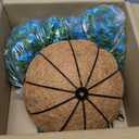 Artificial Hanging Flowers Basket, 12 UV-Resistant Bundles of Realistic Fake Flowers, Faux Plants for Outdoor Decor, Home, Garden, Porch, Patio, Spring & Summer Decorations, Blue
