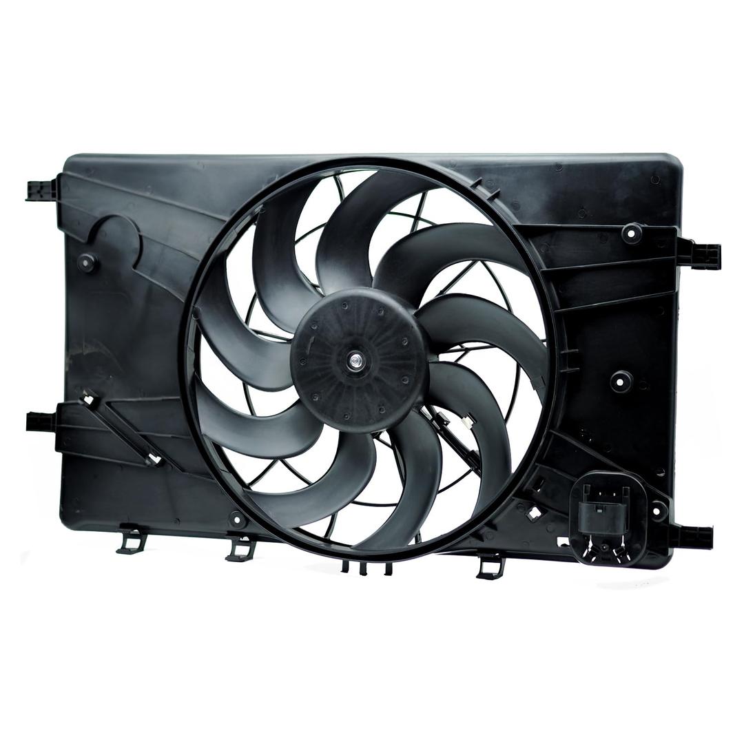 Radiator Fan Assembly Compatible with 2011-2016 Chevy Cruze 1.4L 1.8L 2.0L Condenser Fan Direct Fit Replacement OEM 13360890 Cooling Fan
