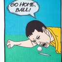 Funny Golf Towel, Printed Golf Towels for Golf Bags with Clip, Golf Gift for Men Husband Boyfriend Dad, Birthday Gifts for Fan - Go Home Ball