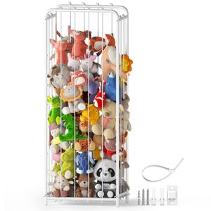 All Metal Stuffed Animal Storage, Never Fall Apart Stuffed Animal Zoo, Extra Large Stuffed Animal Holder - Sturdy Metal Plush Toy Organizer Perfect for Boys Girls Nursery Play Room Kidsroom