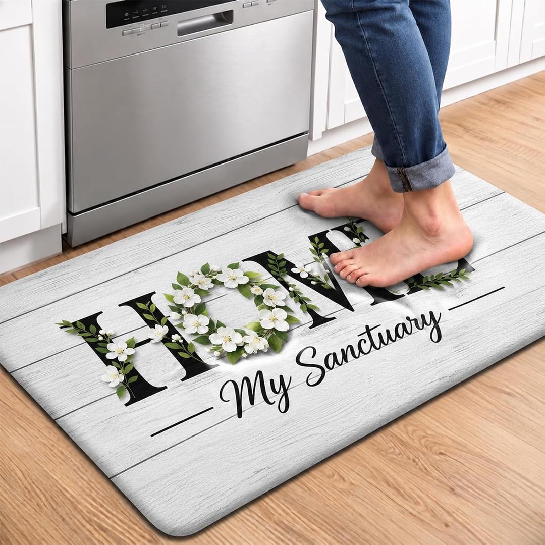 Home Wreath Kitchen Comfort Mat 36x20in Anti-Fatigue Kitchen Mats