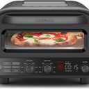 CHEFMAN Indoor Pizza Oven - Makes 12 Inch Pizzas in Minutes, Heats up to 800F - Countertop Electric Maker with 5 Touchscreen Presets, Pizza Stone and Peel Included - Stainless Black