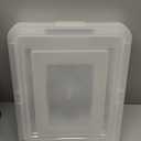 IRIS USA File Box, Plastic File Organizer with Lids for Letter/Legal File, Portable Document Box For Moving, Storage Bin with Durable and Secure Lid, Stackable Nestable BPA-Free, Black 35 Qt. 4 Pack