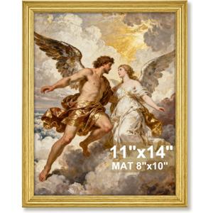 TWING Vintage Picture Frames 11x14, Ornate Wall Picture Frame with Shock-Resistant Acrylic Cover for Residential, Hospitality Design, Exhibition
